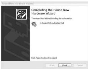 M-AUDIO AUDIOPHILE USB - Installation sous Windows XP : - 14