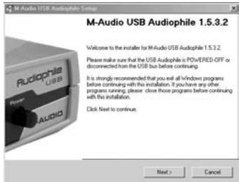M-AUDIO AUDIOPHILE USB - Installation sous Windows ME : - 5