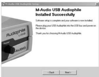 M-AUDIO AUDIOPHILE USB - Installation sous Windows 2000 : - 8