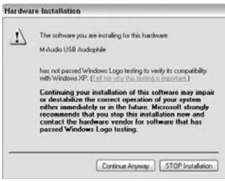 M-AUDIO AUDIOPHILE USB - Installation sous Windows XP : - 11