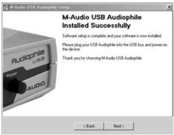 M-AUDIO AUDIOPHILE USB - Installation sous Windows ME : - 7