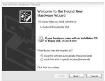M-AUDIO AUDIOPHILE USB - Installation sous Windows XP : - 12