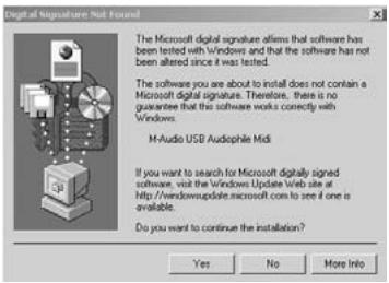 M-AUDIO AUDIOPHILE USB - Installation sous Windows 2000 : - 10