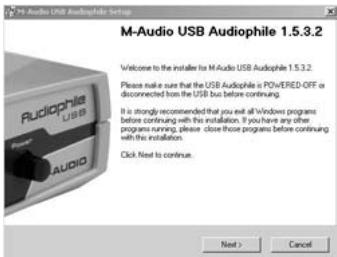 M-AUDIO AUDIOPHILE USB - Installation sous Windows 2000 : - 5