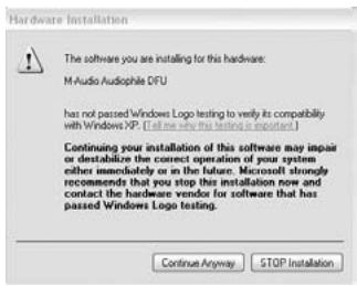 M-AUDIO AUDIOPHILE USB - Installation sous Windows XP : - 9