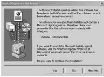 M-AUDIO AUDIOPHILE USB - Installation sous Windows 2000 : - 12
