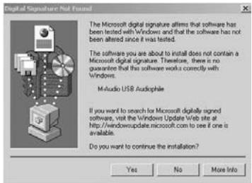 M-AUDIO AUDIOPHILE USB - Installation sous Windows 2000 : - 11