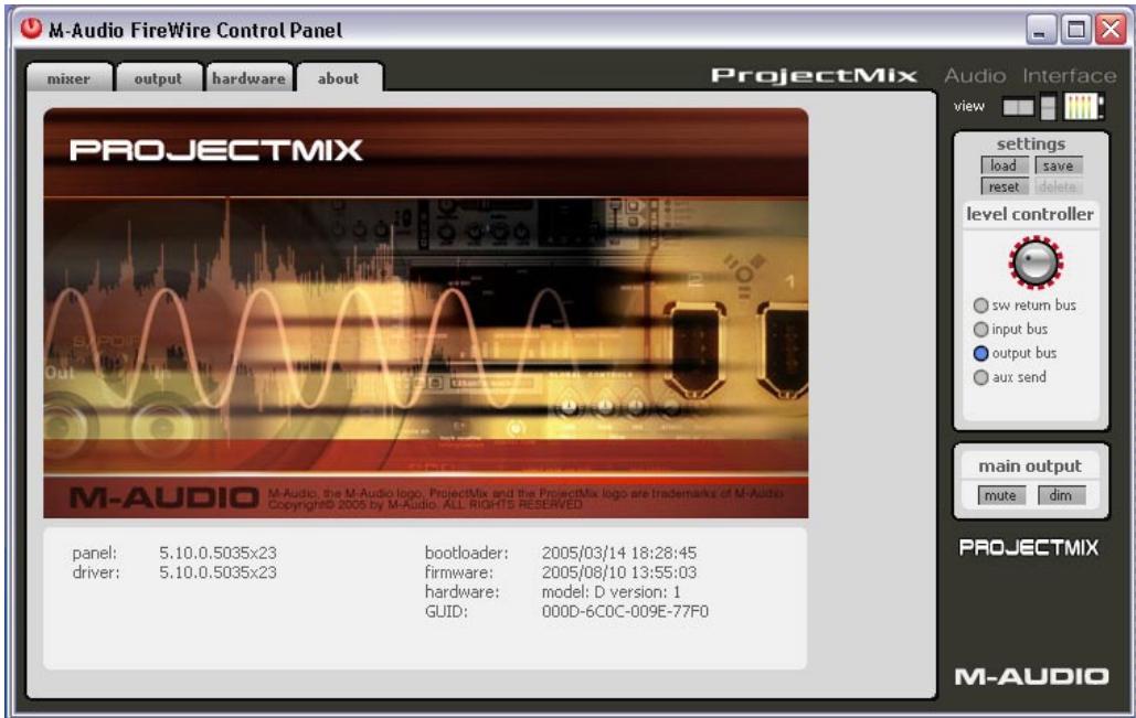 M-AUDIO PROJMIX - Page About (A propos) - 1