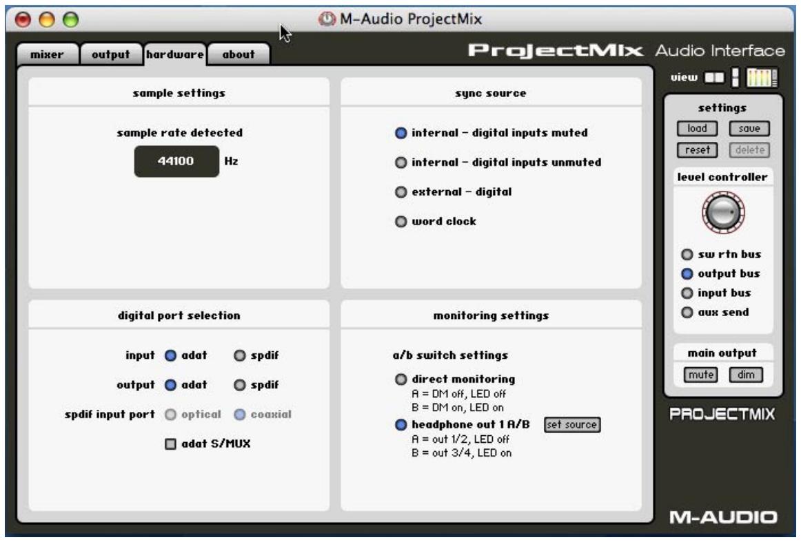 M-AUDIO PROJMIX - Page Hardware (matériel) - 1