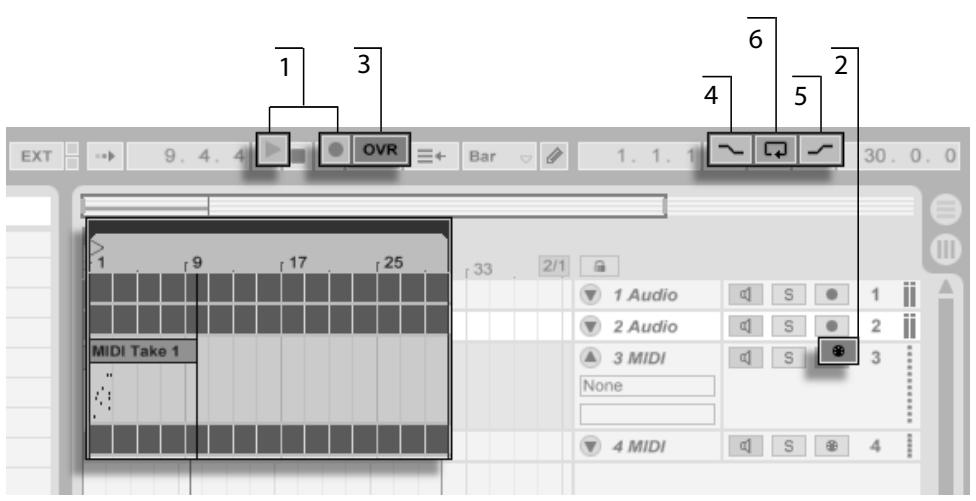 M-AUDIO ABLETON LIVE 5 - Enregistrer dans l'Arrangement - 1