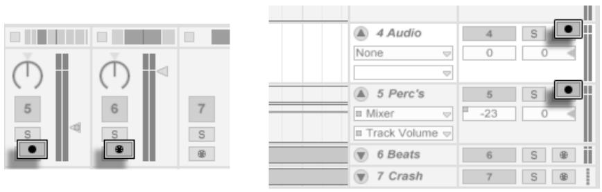 M-AUDIO ABLETON LIVE 5 - Armement (préparation à l'enregistrement) des pistes - 1