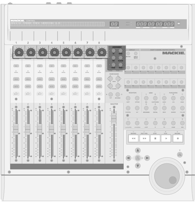 M-AUDIO ABLETON LIVE 5 - V-Pots et commutateurs d'assignation - 1