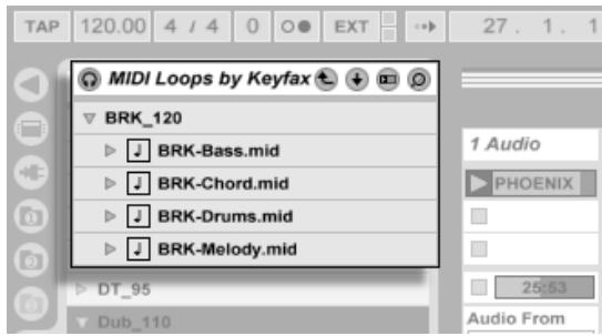 M-AUDIO ABLETON LIVE 5 - Clips MIDI et fichiers MIDI - 1