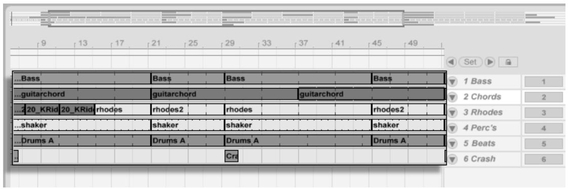 M-AUDIO ABLETON LIVE 5 - Écran d'arrangement - 1