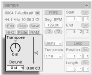 M-AUDIO ABLETON LIVE 5 - Pitch et Grain de clip - 1