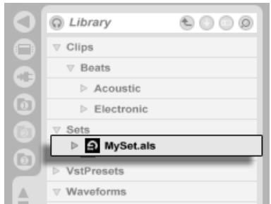 M-AUDIO ABLETON LIVE 5 - Importation et exportation de Sets par le navigateur - 1