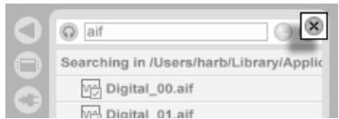 M-AUDIO ABLETON LIVE 5 - Recherche de fichiers - 2