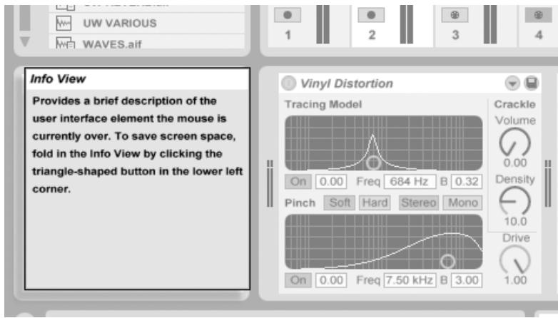 M-AUDIO ABLETON LIVE 5 - Employer la fenêtre Info - 1