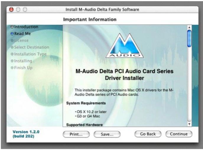 M-AUDIO AUDIOPHILE 192 - Mac OS X version 10.2.x (Jaguar) - 3