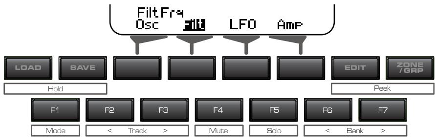 M-AUDIO AXIOM PRO 25 - Boutons de fonction (F1,F2, ...) et touches multi-usage ("Soft Keys") - 1