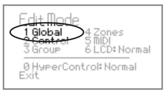 M-AUDIO AXIOM PRO 25 - Edit Mode > Global - 1