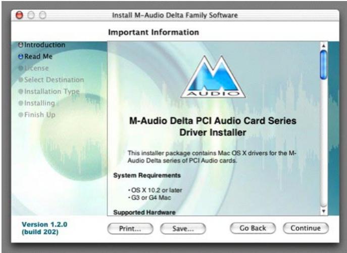 M-AUDIO DELTA AUDIOPHILE 192 - Mac OS X version 10.2.x (Jaguar) - 3