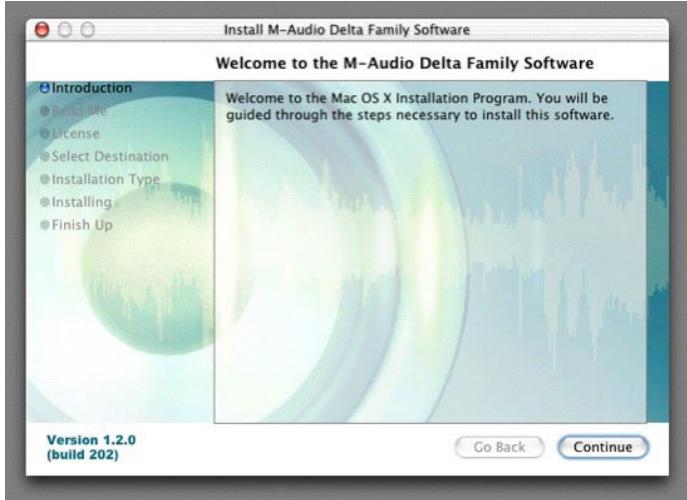 M-AUDIO DELTA AUDIOPHILE 192 - Mac OS X version 10.2.x (Jaguar) - 2