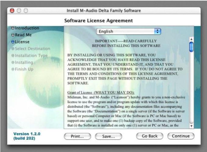 M-AUDIO DELTA AUDIOPHILE 192 - Mac OS X version 10.2.x (Jaguar) - 4