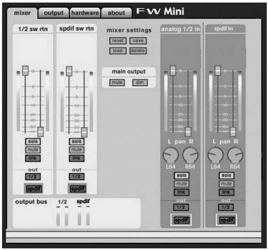 M-AUDIO FIREWIRE SOLO - Mixer Page - 1