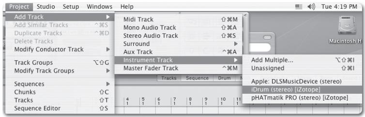 M-AUDIO IDRUM - Utilisation d'iDrum dans Digital Performer - 1