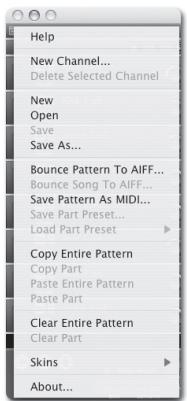 M-AUDIO IDRUM - Le menu iDrum - 1