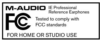 M-AUDIO IE-30 - Aux Normes pour l'Union Europeenne - 1