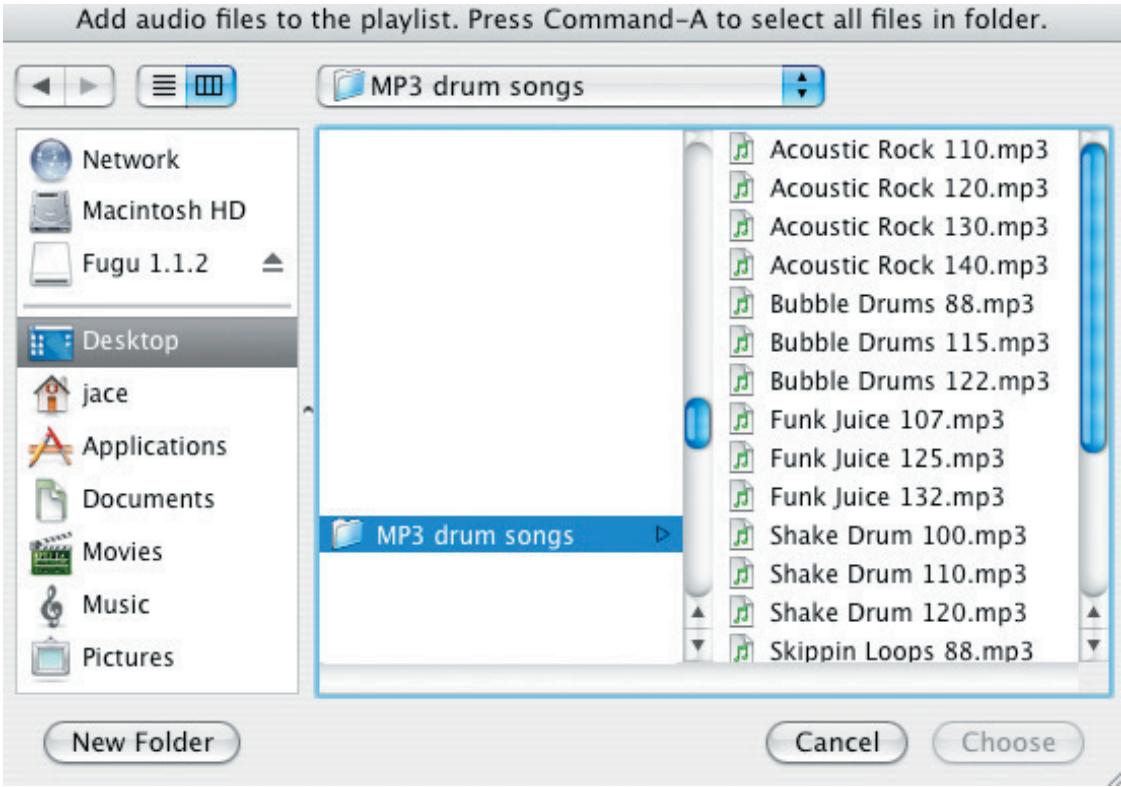 M-AUDIO JAMLAB - Chargement de morceaux. MP3 - 3
