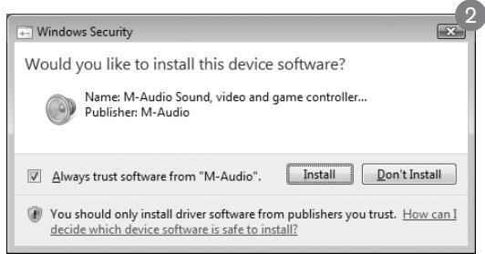 M-AUDIO MIDISPORT ANNIVERSAY EDITION 4X4 - Installation des pilotes pour les utilisateurs sous Windows XP et Vista - 2