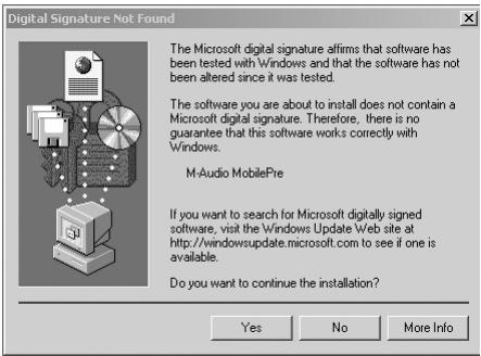 M-AUDIO MOBILEPRE USB - Cliquez sur "Terminer" dans l'écran suivant. Windows redémarrera alors votre ordinateur. - 2