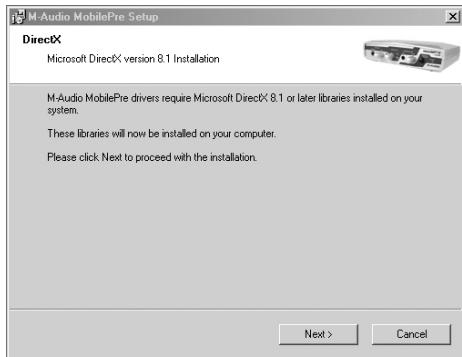 M-AUDIO MOBILEPRE USB - Installation sous Windows ME - 1
