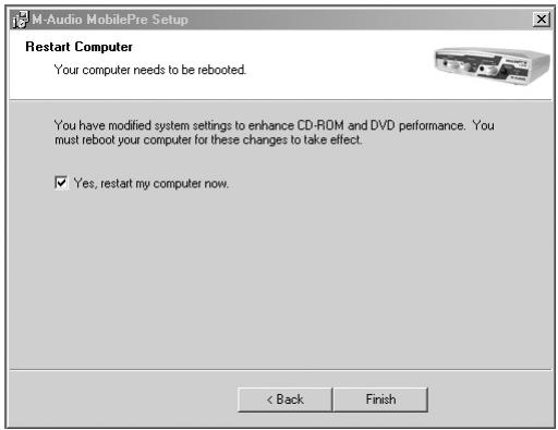 M-AUDIO MOBILEPRE USB - Installation sous Windows ME - 5