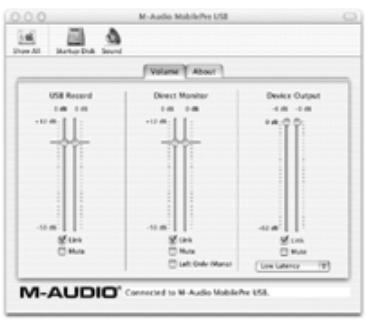 M-AUDIO MOBILEPRE USB - Panneau de configuration - 1