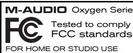 M-AUDIO OXYGEN 25 - Enregistrement de la garantie - 1