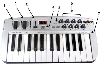 M-AUDIO OXYGEN 8 - Vue d'ensemble du clavier - 1