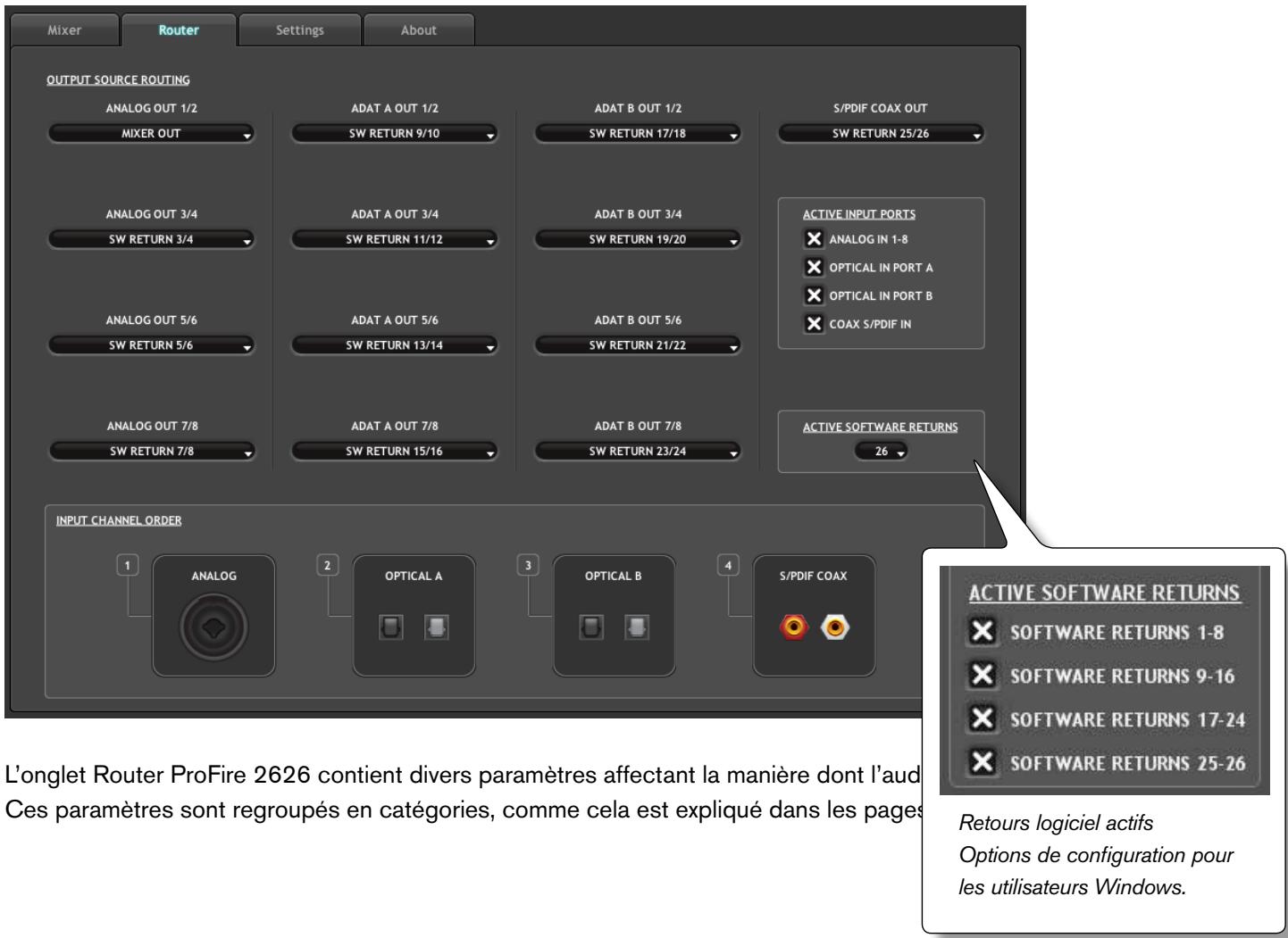 M-AUDIO PF2626 - Pourquoi les retours logiciel sont-ils désactivés ? - 1