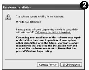 M-AUDIO PRO TOOLS RECORDING STUDIO - Instructions d'installation pour Windows XP et Vista - 2