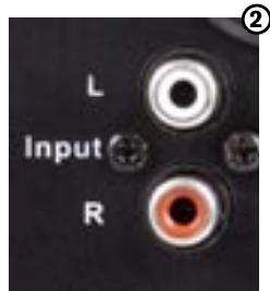 M-AUDIO STUDIOPHILE AV 20 - Connexion à une carte son ou autre apparéil de sortie audio ② - 2