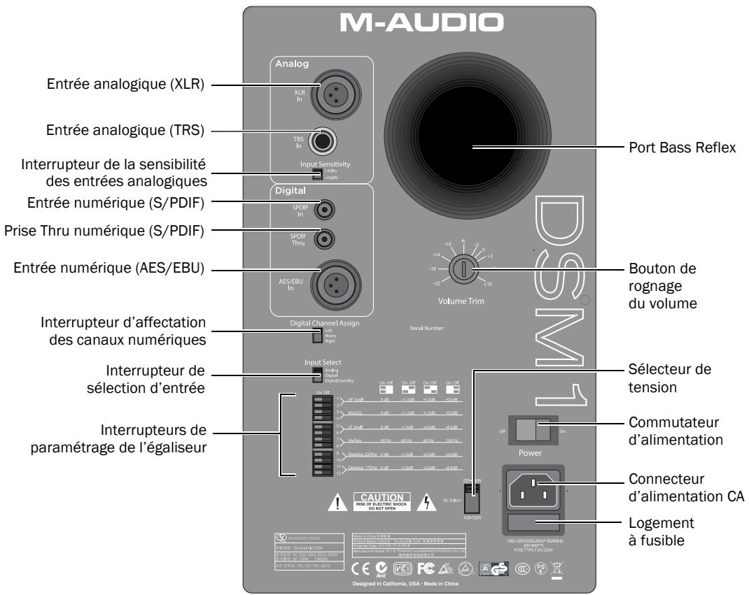 M-AUDIO STUDIOPHILE DSM1 - Connecteurs et commandes du panneau arrière - 1