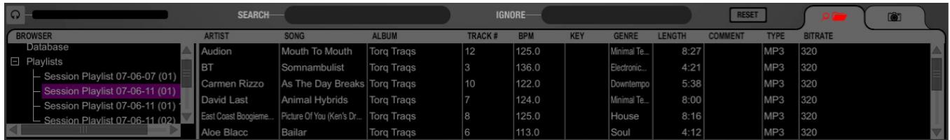M-AUDIO TORQ 1.5 - Listing de séance - 1