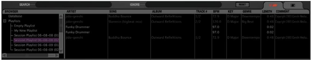 M-AUDIO TORQ MIXLAB - Playlist de séance - 1
