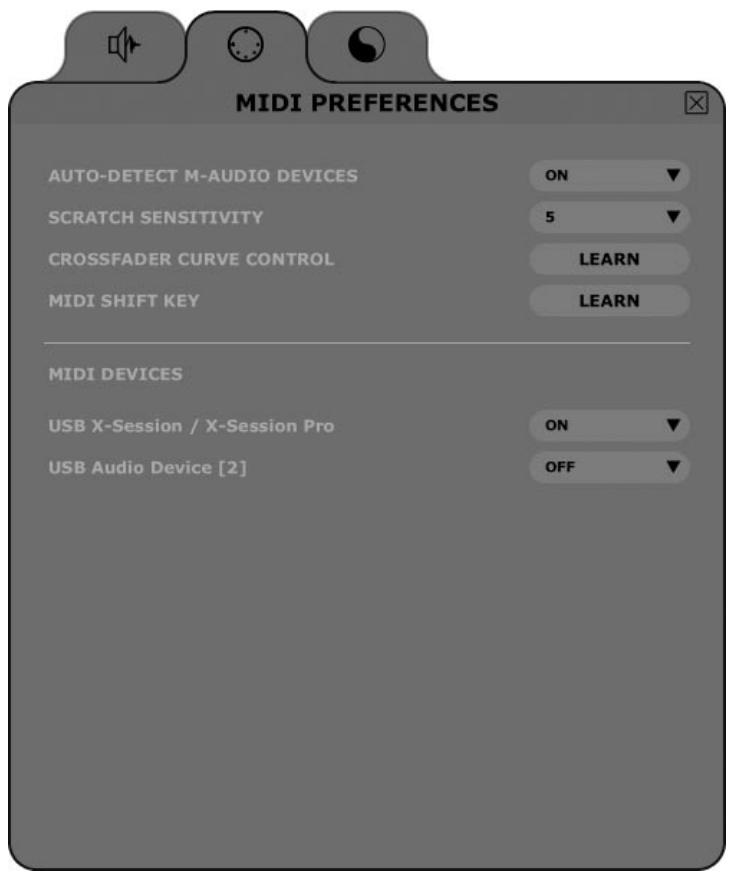 M-AUDIO TORQ MIXLAB - Onglet MIDI - 1