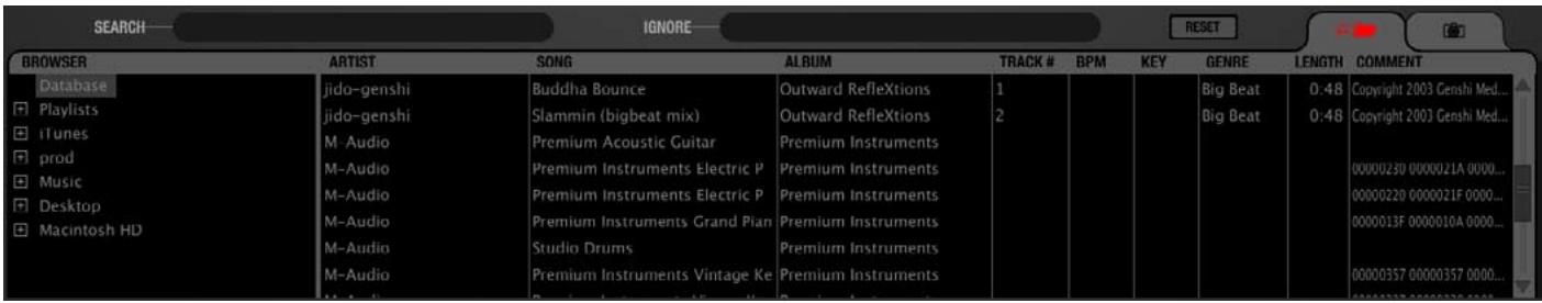 M-AUDIO TORQ MIXLAB - Explorateur/Base de données - 1