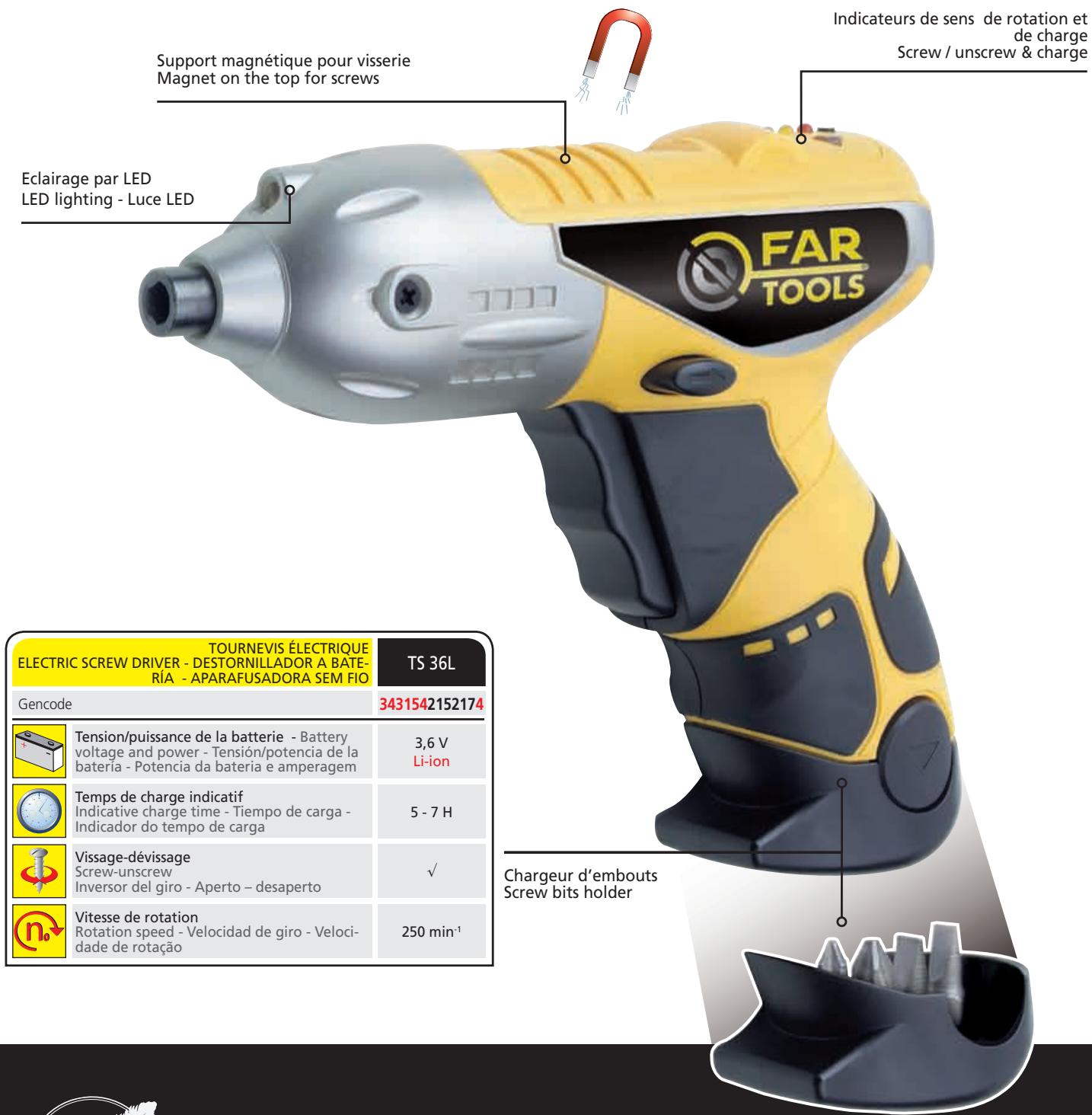 FARTOOLS TS36L - TOURNEVIS ÉLECTRIQUE ELECTRIC SCREW DRIVER - 2