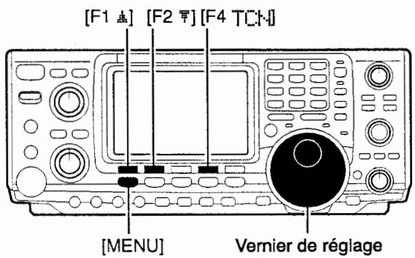 ICOM IC-7400 - Ouverture du menu de paramétrage - 1